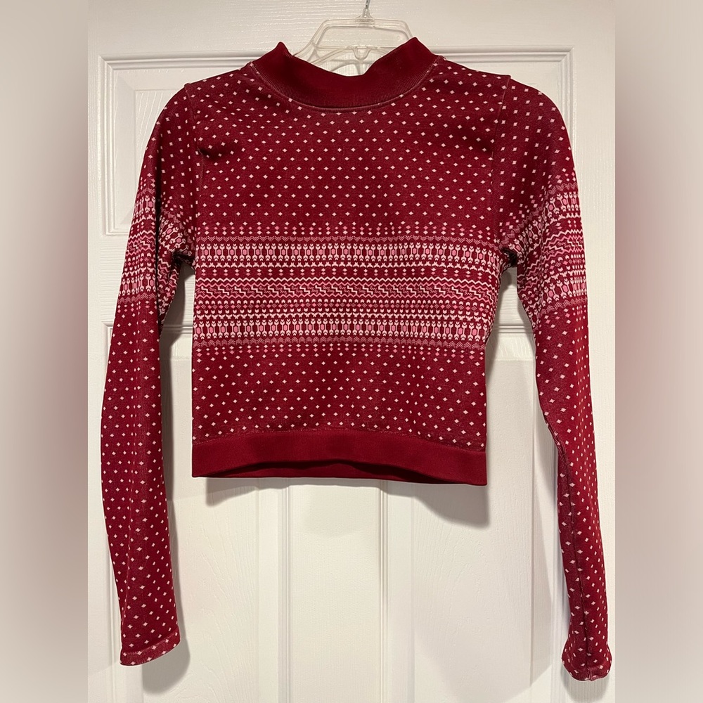 Fabletics Holly seamless long sleeve crop sweater